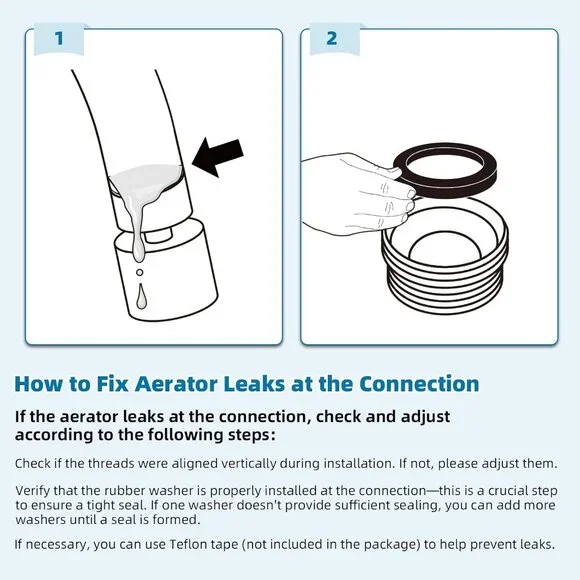 NSF/ANSI/CAN 61 Certified Faucet Aerator, CUPC Certification 360° Twist Kitchen - Picture 7 of 8